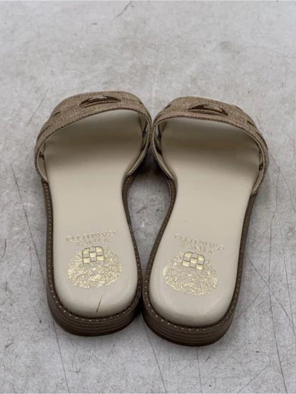 Vince Canuto Beige Brown Slide Sandals nwot - Picture 3 of 9